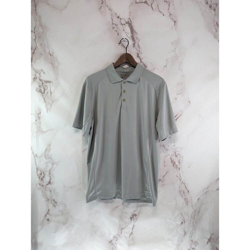 Nike Shirt Mens Medium Gray Golf Polo Dri Fit Lightweight Polyester
